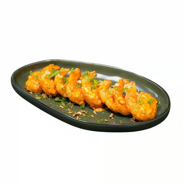 Jumbo Shrimp with Spicy Cream Sauce.
